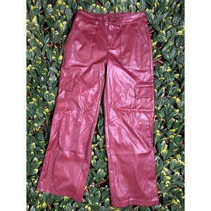 Wild Fable Red Pleather High Rise Pants Size Medium